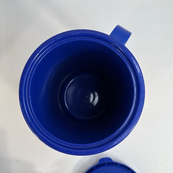 Vtg Aladdin Kel-Welco Big 1993 Mug Tool Adventurer Dude Guy Surfing Orange W Lid - Picture 9 of 11